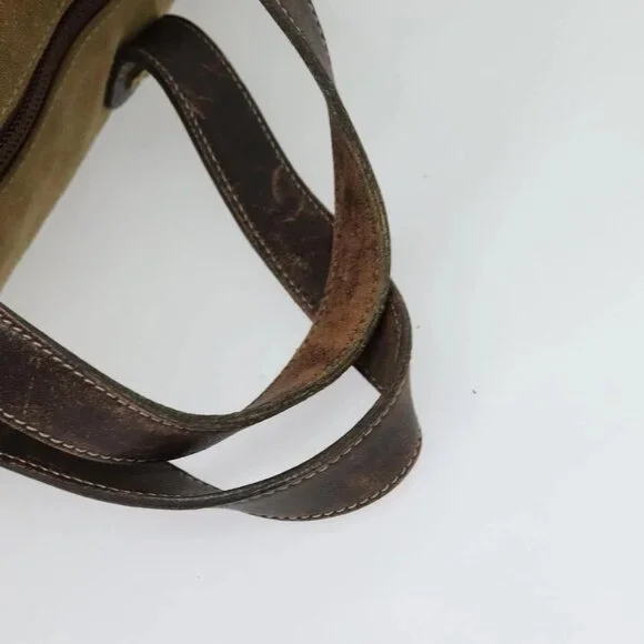 LOEWE Anagram Boston Bag Suede Brown Gold - Picture 7 of 16